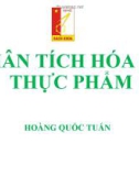 Bài giảng Phân tích hóa lý thực phẩm - Hoàng Quốc Tuấn