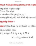 Bài giảng Phương pháp tính - Chương 5: Giải gần đúng phương trình vi phân