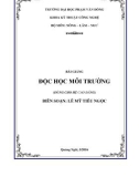 Bài giảng Độc học môi trường - ĐH Phạm Văn Đồng