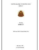 Bài giảng Sinh lý: Phần 1 - Trường ĐH Võ Trường Toản (Năm 2022)