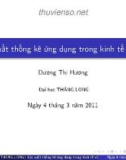 Bài giảng Xác suất thống kê ứng dụng trong kinh tế xã hội: Chương 1 - Dương Thị Hương