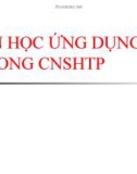 Tin học ứng dụng trong công nghệ sinh học thực phẩm