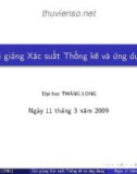 Bài giảng Xác suất thống kê và ứng dụng: Phần 2 - Phan Thanh Hồng