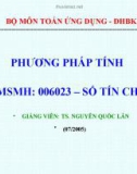 Bài giảng Phương pháp tính: Chương 0 - TS. Nguyễn Quốc Lân