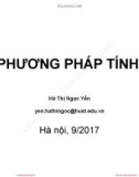 Bài giảng Phương pháp tính: Chương giới thiệu - Hà Thị Ngọc Yến