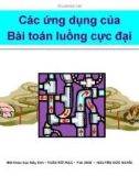 Bài giảng Toán rời rạc: Các ứng dụng của bài toán luồng cực đại - Nguyễn Đức Nghĩa