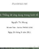 Bài giảng Xác suất thống kê và ứng dụng trong kinh tế xã hội: Chương 9 - Nguyễn Thị Nhung