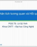 Bài giảng Xác suất thống kê ứng dụng: Lecture 10 - PGS.TS. Lê Sỹ Vinh