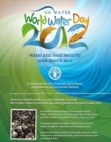 Water and Food Security 22nd March 2012