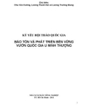 Kỷ yếu hội thảo quốc gia: Bảo tồn và phát triển bền vững Vườn quốc gia U Minh Thượng