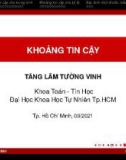 Bài giảng Xác suất thống kê: Khoảng tin cậy