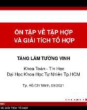 Bài giảng Xác suất thống kê: Ôn tập về tập hợp và giải tích tổ hợp