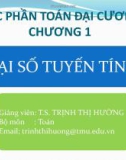 Bài giảng Toán đại cương: Chương 1.2 - TS. Trịnh Thị Hường