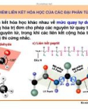 Di truyền học phân tử và tế bào : Liên kết hóa học của các đại phân tử sinh học part 3