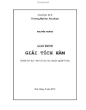 Giáo trình Giải tích hàm - Nguyễn Hoàng (Dành cho Học viên Cao học các chuyên ngành Toán)