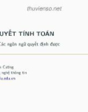 Bài giảng Lý thuyết tính toán: Bài 11 - Phạm Xuân Cường