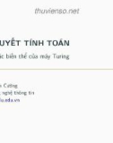 Bài giảng Lý thuyết tính toán: Bài 9 - Phạm Xuân Cường