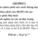 Bài giảng Lý thuyết xác suất thống kê toán - Chương 3: Các phân phối xác suất thông dụng