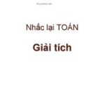 Bài giảng Thống kê máy tính: Nhắc lại toán Giải tích - Lê Phong