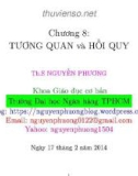 Bài giảng Xác suất thống kê: Chương 8 - ThS. Nguyễn Phương (2014)