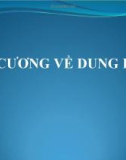 Bài giảng Đại cương về dung dịch