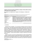 Synthesis and characterization of Schiff base analogues of fluoroaniline and their antibiocidal activity against MRSA