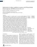 Tối ưu điều kiện biểu hiện AA9 polysaccharide monooxygenases tái tổ hợp trong hệ thống Escherichia coli