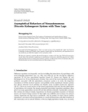 Báo cáo sinh học: Research Article Asymptotical Behaviors of Nonautonomous Discrete Kolmogorov System with Time Lags