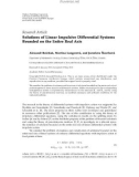 Báo cáo sinh học: Research Article Solutions of Linear Impulsive Differential Systems Bounded on the Entire Real Axis