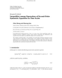 Báo cáo sinh học: Research Article Inequalities among Eigenvalues of Second-Order Symmetric Equations on Time Scales