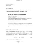 Báo cáo sinh học: Research Article On the Twisted q-Analogs of the Generalized Euler Numbers and Polynomials of Higher Order