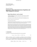 Báo cáo sinh học: Research Article Symmetric Three-Term Recurrence Equations and Their Symplectic Structure