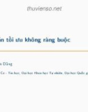 Bài giảng Tối ưu hóa nâng cao: Chương 3 - Hoàng Nam Dũng