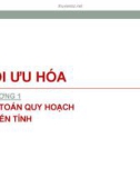 Bài giảng Tối ưu hóa: Chương 1 - Trần Gia Tùng