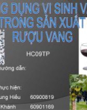 Bài giảng Công nghệ thực phẩm - Bài: Ứng dụng vi sinh vật trong sản xuất rượu vang