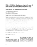 Phát triển kinh tế nhanh, bền vững thích ứng với biến đổi khí hậu ở Đồng bằng sông Cửu Long