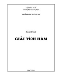 Giáo trình Giải tích hàm - Nguyễn Hoàng và Lê Văn Hạp