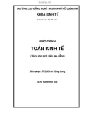 Giáo trình Toán kinh tế - Trường Cao đẳng Nghề TP HCM