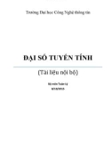 Giáo trình Đại số tuyến tính - Trường Đại học Công Nghệ thông tin