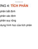 Bài giảng môn Giải tích 1 - Chương 4: Tích phân