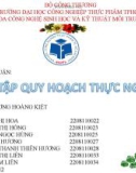 Bài tập quy hoạch thực nghiệm