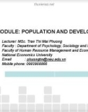 Lecture Population and development: Chapter 1: Introduction of population and development