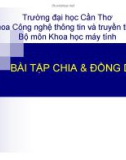 Bài giảng Toán rời rạc: Bài tập chia & đồng dư