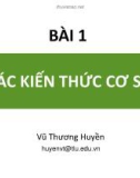 Bài giảng Toán rời rạc: Bài 1 - Vũ Thương Huyền