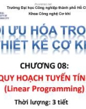 Bài giảng Tối ưu hóa trong thiết kế cơ khí: Chương 8 - ĐH Công nghiệp TP.HCM