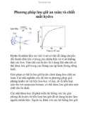 Phương pháp lưu giữ an toàn và chiết suất hydro