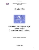 Phương pháp giảng dạy môn Toán ở trường phổ thông