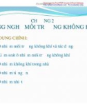 Bài giảng Công nghệ môi trường - Chương 2: Công nghệ môi trường không khí