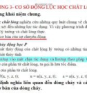 Chương 3: Cơ sở động lực học chất lỏng