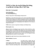 Triết lý cơ bản của truyền thông đại chúng và sự liên hệ với thực tiễn ở Việt Nam